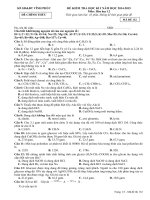 Đề thi học kì I môn Hóa lớp 12 năm học 2014 - 2015 tỉnh vĩnh phúc(có đáp án)