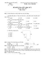ĐỀ KIỂM TRA GIỮA HKI. MÔN TOÁN LỚP 5