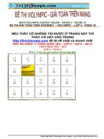 ĐỀ THI VIOLYMPIC LỚP 5   môn toán Vòng 2  2012 -2013
