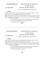 Đề thi học kỳ I lớp 7 THCS Bình Mỹ tỉnh An Giang - Năm 2012 - 2013_Giáo dục công dân