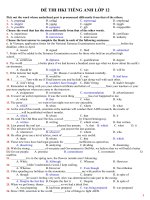 ĐỀ thi HKI tiếng Anh 12