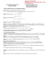Đề thi thử Đại học môn Toán trường THPT Chuyên Hà Tĩnh lần 3 năm 2013