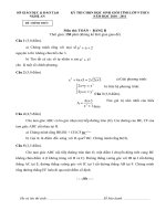 Đề thi học sinh giỏi tỉnh Nghệ An năm 2010 - 2011 môn Toán lớp 9 Bảng B