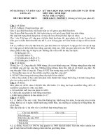 Đề thi học sinh giỏi tỉnh Long An lớp 9 năm 2012 môn Sinh học