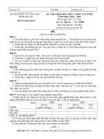 Đề thi học sinh giỏi bậc THPT tỉnh Ninh Thuận năm 2014 - 2015_MÔN ĐỊA