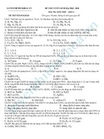 đề luyện thi hóa học cấp tốc, đề số  15