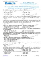 Câu hỏi trắc nghiệm Tính quy luật của hiện tượng di truyền