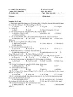 Đề kiểm tra 1 tiết hóa 12   trường THPT bình phú