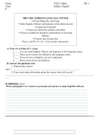 kiểm tra tiếng anh lớp 9 học kỳ II (2)