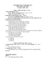 Đề KT cuối HKI môn TV lớp 3