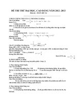 Đề thi thử Đại học cao đẳng năm 2013 môn Toán đề 12