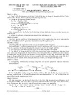 Đề thi học sinh giỏi tỉnh Nghệ An năm 2010 - 2011 môn Hóa lớp 9 Bảng A