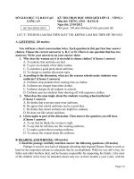 Đề thi học sinh giỏi tỉnh Long An lớp 12 vòng 1 năm 2012 - 2013 môn Tiếng Anh (Bảng B)