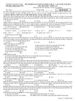 Đề thi thử đại học lần 4 năm 2014 môn Hóa trường THPT Chuyên ĐH Vinh, Nghệ An mã đề 209