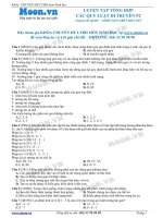 Câu hỏi trắc nghiệm Luyện tập tổng hợp các quy luật di truyền P2