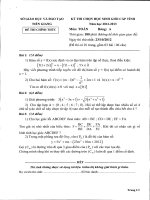 Đề thi học sinh giỏi lớp 12 THPT tỉnh Tiền Giang năm 2012 - 2013 bảng A môn Toán