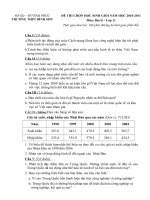 Đề thi học sinh giỏi môn địa lớp 11 năm học 2010 - 2011