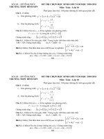 Đề thi học sinh giỏi môn toán lớp 10 năm học 2010 - 2011 tỉnh vĩnh phúc