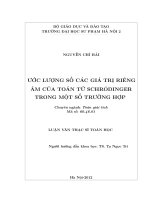 Ước lượng số các giá trị riêng âm của toán tử schrödinger trong một số trường hợp