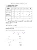 Đề kiểm tra học kì I lớp 7 môn Toán - Đề số 2