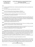 Đề thi học sinh giỏi lớp 9 THCS tỉnh Vĩnh Phúc năm 2013 môn Sinh học