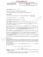 Đề thi thử THPT quốc gia môn toán 2015 đại học vinh lần 2