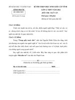 Đề thi học sinh giỏi lớp 12 THPT tỉnh Bình Phước năm 2012 - 2013 môn Ngữ văn