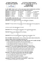 đề thi thử thpt quốc gia môn tiếng anh trường lam kinh thanh hóa năm 2015