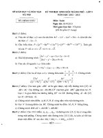 Đề thi Học sinh giỏi lớp 9 cấp Thành phố Hà Nội năm học 2012 - 2013 môn toán