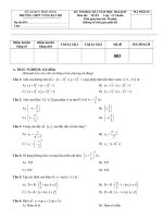 Đề kiểm tra học kỳ I lớp 11 năm 2014 - 2015 THPT Tăng Bạt Hổ tỉnh Bình Định