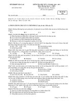 Đề kiểm tra Học kỳ I lớp 12 năm 2012 - 2013, THPT Lê Thánh Tông tỉnh Gia Lai môn hóa