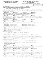 Đề thi thử Quốc gia môn Hóa lần 2 năm 2015 trường THPT Quỳnh Lưu 1, Nghệ An