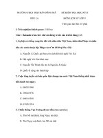 2 để kiểm tra HK2 lịch sử 9   THCS thị trấn sông mãcam ranh