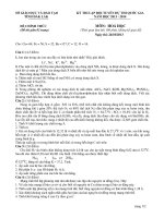 Đề thi chọn học sinh giỏi THPT thi Quốc gia tỉnh Đăk Lăk năm 2013 - 2014 môn hóa lần 1