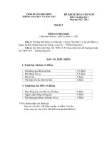 Đề kiểm tra cuối năm âm nhạc lớp 7 năm học 2012 2013 mã đề 2