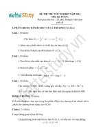 Đề Thi Thử Tốt Nghiệp Phổ Thông Năm 2014