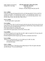 Đề thi và đáp án tham khảo môn sinh học lớp 9 bồi dưỡng 2015 (11)