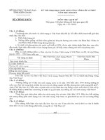 Đề thi học sinh giỏi lớp 12 THPT tỉnh Kiên Giang năm 2011 môn sử