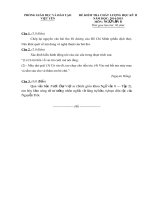 Đề kiểm tra học kì 2 môn Ngữ văn lớp 8 năm học 2014-2015 huyện Việt Yên, Bắc Giang