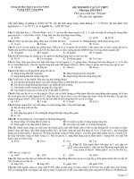 Đề thi thử THPT Quốc gia năm 2015 môn Vật lý trường THPT Trảng Bàng, Tây Ninh