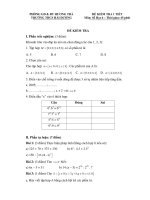 Đề kiểm tra 1 tiết môn số học lớp 6   trường THCS hải dương