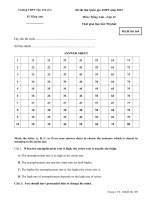 Đề thi thử THPT Quốc gia môn Tiếng Anh trường THPT Tân Yên số 2, Bắc Giang