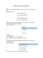 Đề kiểm tra học kỳ II môn Hóa học 12