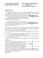 Đề thi học sinh giỏi lớp 12 THPT Lý Thái Tổ tỉnh Bắc Ninh năm 2013 - 2014 môn lý