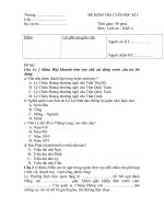 Kiểm tra Học kỳ I Sử lớp 4