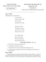 Đề thi thử Quốc gia lần 1 năm 2015 môn Ngữ Văn trường THPT Nguyễn Trung Thiên, Hà Tĩnh