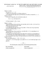 ĐỀ THI TỐT NGHIỆP TRUNG HỌC PHỔ THÔNG 2008 MÔN TOÁN