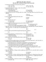 Đề kiểm tra môn hóa học lớp 12