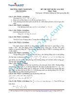 đề thi thử thpt quốc gia môn toán trường THPT nghi sơn