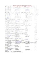 ĐỀ THI THỬ ĐẠI HỌC MÔN TIẾNG ANH TEST  2